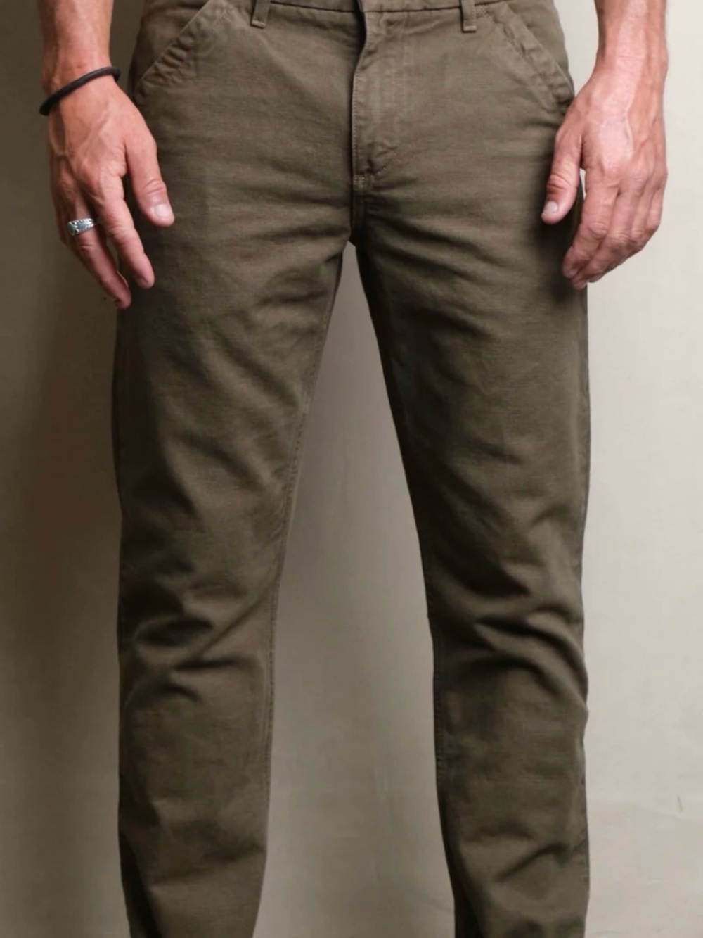Freenote Cloth Workers Chino 14 Ounce Slub Army Green